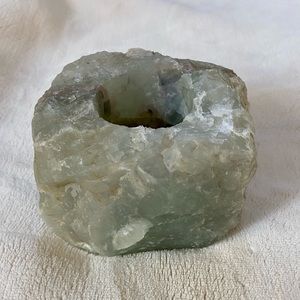Rough Cut Natural Stone Tea Light Candleholder